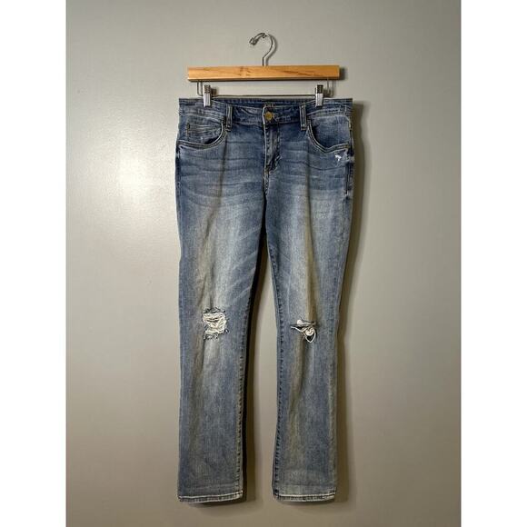 Kut from the Kloth Women's Distressed Boyfriend Jean Size 8 - Picture 3 of 11